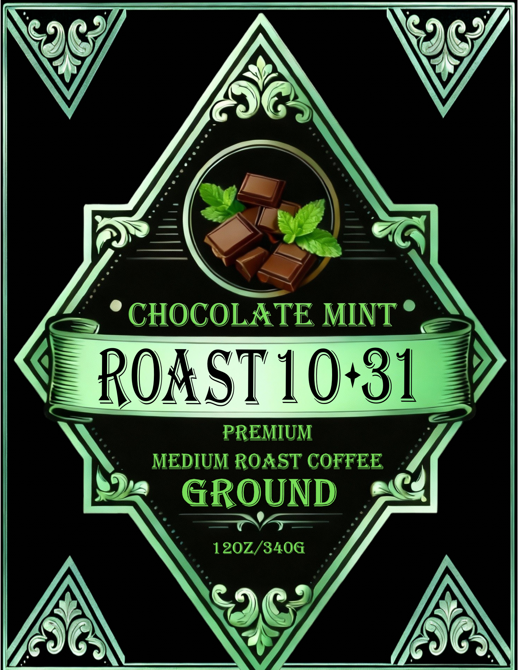 Chocolate Mint Premium Roasted 12oz- Ground