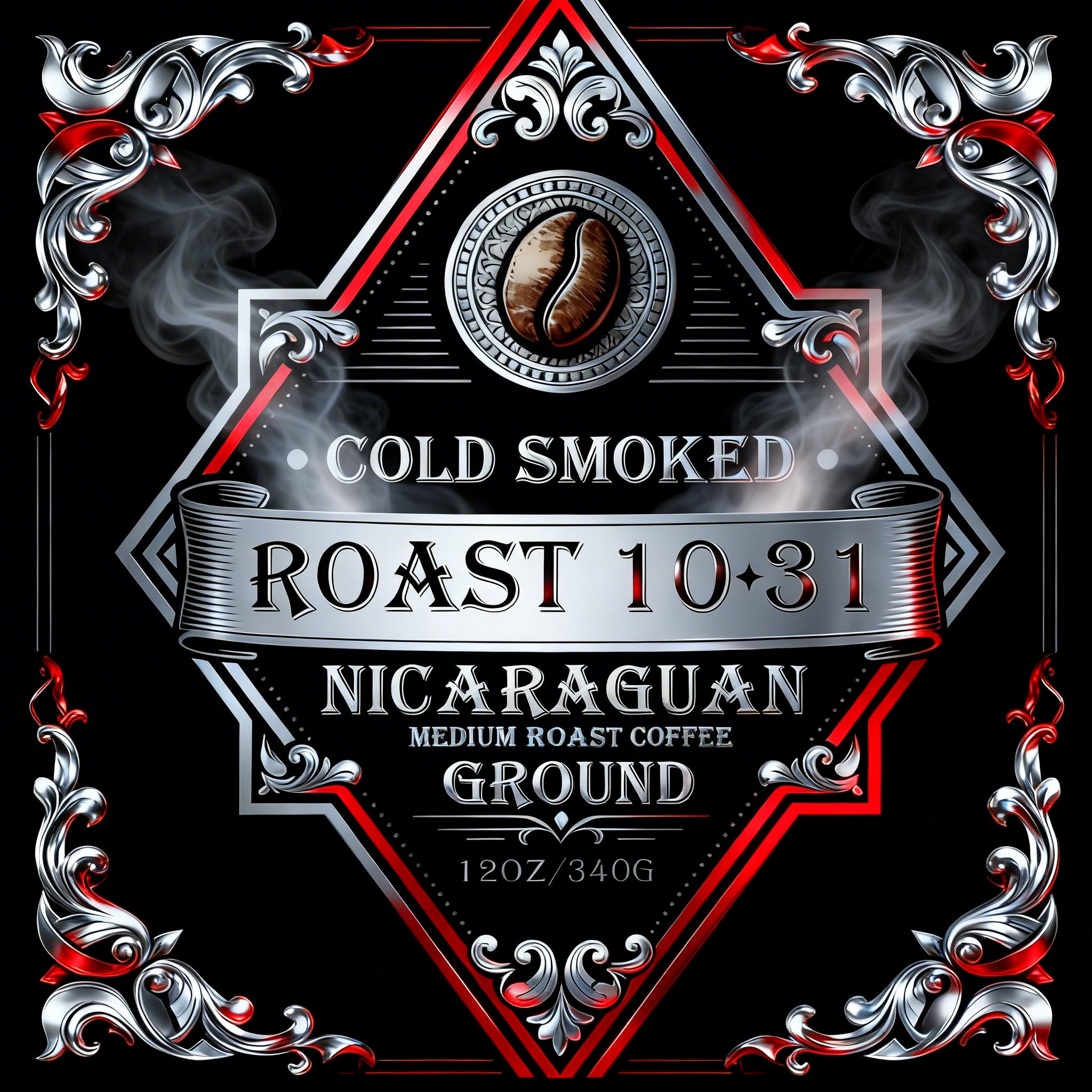 Cold Smoked Nicaraguan Premium Coffee 12oz - Ground